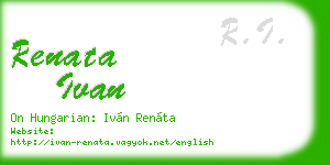 renata ivan business card